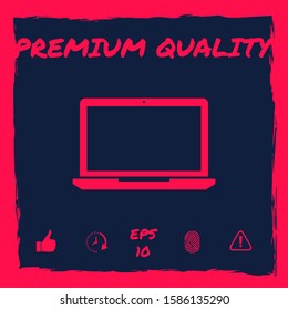 Laptop symbol Icon. Graphic elements for your design