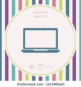 Laptop symbol Icon. Graphic elements for your design