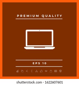 Laptop symbol Icon. Graphic elements for your design