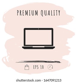 Laptop symbol Icon. Graphic elements for your design