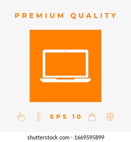 Laptop symbol Icon. Graphic elements for your design