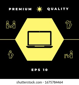 Laptop symbol Icon. Graphic elements for your design