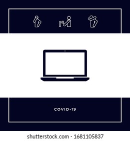 Símbolo de portátil Icono. Elementos gráficos para el diseño