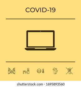 Símbolo de portátil Icono. Elementos gráficos para el diseño