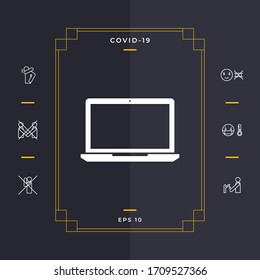 Laptop symbol Icon. Graphic elements for your design