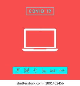 Laptop symbol Icon. Graphic elements for your design