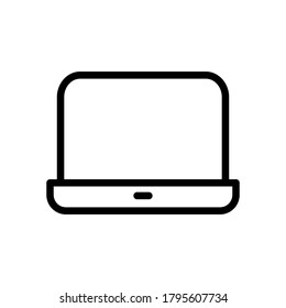 laptop symbol line icon, Vector Illustration