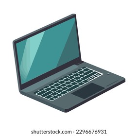 laptop symbolizes business communication and creativity icon