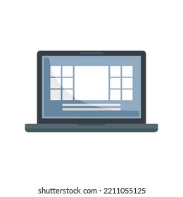 Icono del sistema portátil. Ilustración plana del icono vector del sistema portátil aislado en fondo blanco