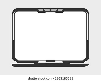 Laptop, tablet or desktop computer icon signs isolated on white background vector.