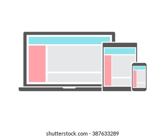 Laptop, Tablet & Phone Responsive Icon