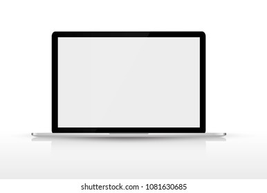 Laptop tablet. Vector. Realistic isolated model - vector stock.