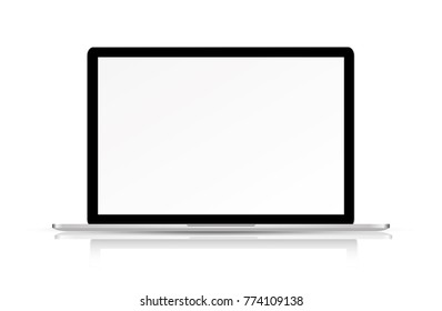 Laptop tablet. Vector. Realistic isolated model - vector stock.