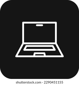 Laptop Teamwork and Management icon with black filled line style. notebook, device, electronic, technology, monitor, internet, digital. Vector illustration