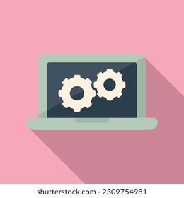 Technisches Notebook-Dokument Symbol flach Vektorgrafik. Papierhandbuch. Seitengetriebe