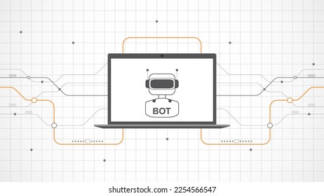 Laptop-Technologie-Hintergrund abstrakt. Ai künstlichen Intelligenz-Technologie mit Linie digital, schwarz Laptop Farbe, Stil modern, Element, Punkt, High-Tech, Vektorgrafik. Notebook-Technologie für Webbanner, 