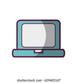 laptop technology and business information icon