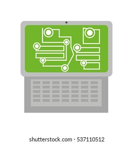 laptop technology circuit electronic design vector illustration eps 10