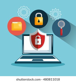 laptop technology data digital security design