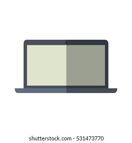 laptop technology electronic gadget color shadow vector illustration eps 10