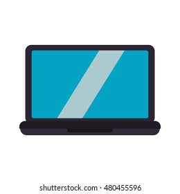 laptop technology gadget display icon. Isolated and flat illustration. Vector graphic