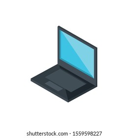 laptop technology hardware device computer vector illustration isometric