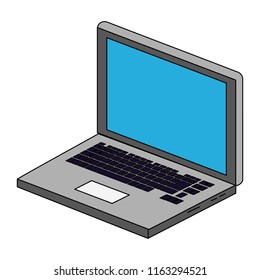 Laptop technology isolated