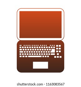 Laptop technology isolated red lines
