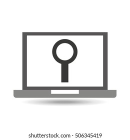 laptop technology search browser icon graphic vector illustration eps 10