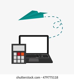 laptop and telecommunication related icons