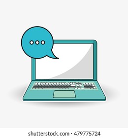laptop and telecommunication related icons