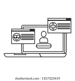 laptop with telemedicine service