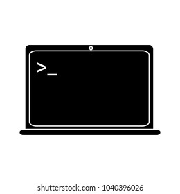 laptop terminal vector symbol