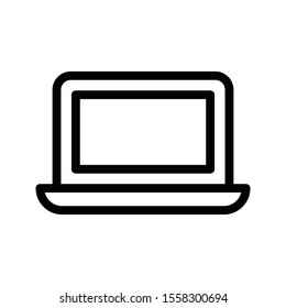 laptop thin colour line icon 