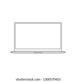 Laptop - Thin Line Icon