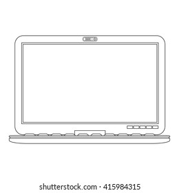 Laptop. Thin line icon