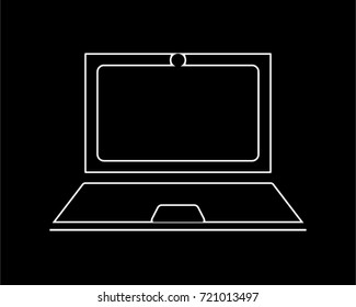 laptop thin line icon