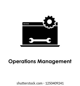 laptop, tools, operations management icon. Element of business icon for mobile concept and web apps. Detailed laptop, tools, operations management icon can be used for web