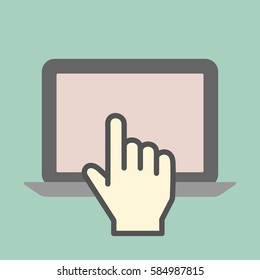Laptop touch screen concept
