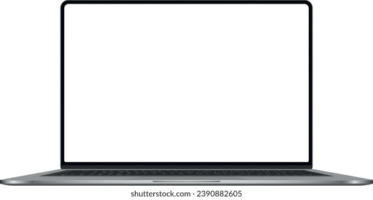 Laptop with transparent screen. Laptop mockup. Stock royalty free PNG