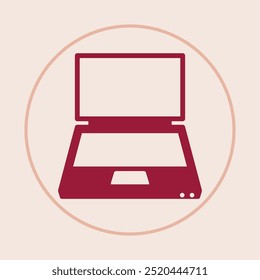 Laptop trendy icon gallant abstract vector illustration colorful artwork lovely design.eps