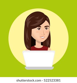 laptop user avatar character
