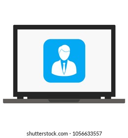 laptop user icon