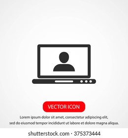 laptop, user icon