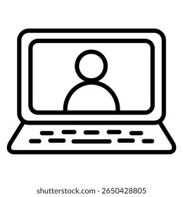 Laptop User Profile Icon logo