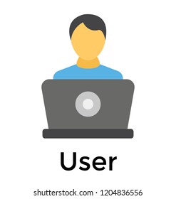 A laptop user is sitting in  a workplace 