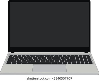 laptop vector art and illustration