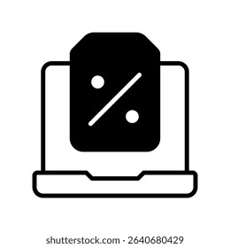 Laptop Vector for Black Friday Tech Deals. Electronic device illustration, computer sale concept, holiday shopping