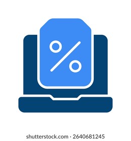 Laptop Vector for Black Friday Tech Deals. Electronic device illustration, computer sale concept, holiday shopping