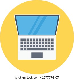 laptop vector colour flat icon